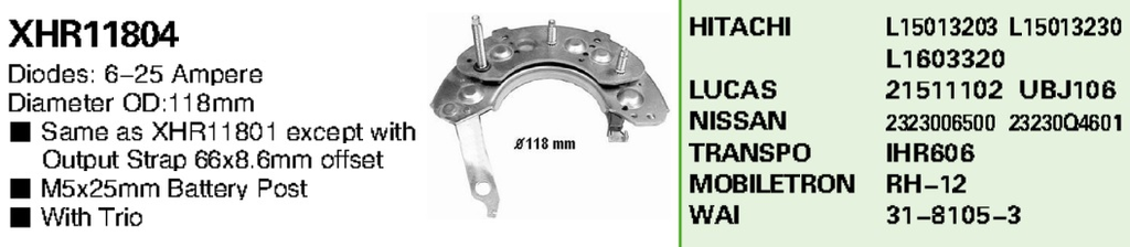 REC667LD3   - IZU 606 RECTIFIER PLATE