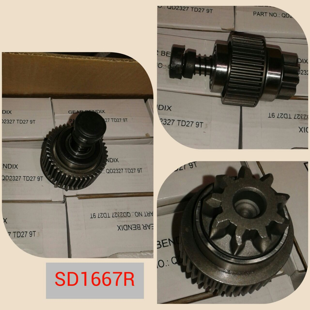 SD1667R   - NSSN TD27 12V 9T CW GEAR BENDIX