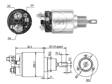 SS2001ZM-BOSCH H.H-31.5MM DUETZ/MAGNETIC 24V SMALL SOLENOID