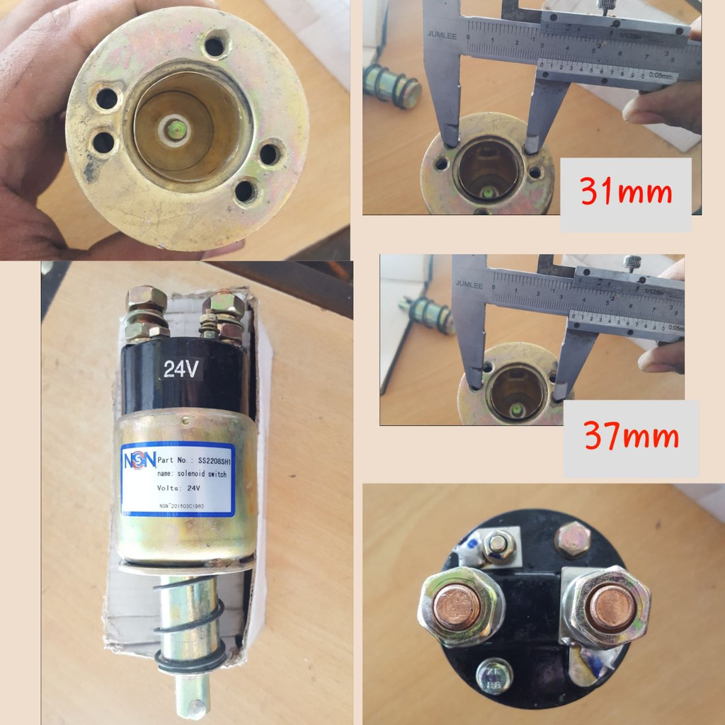 SS2208SH1   - CNA STARTER 3 BOLT ROUND SWITCH 24V