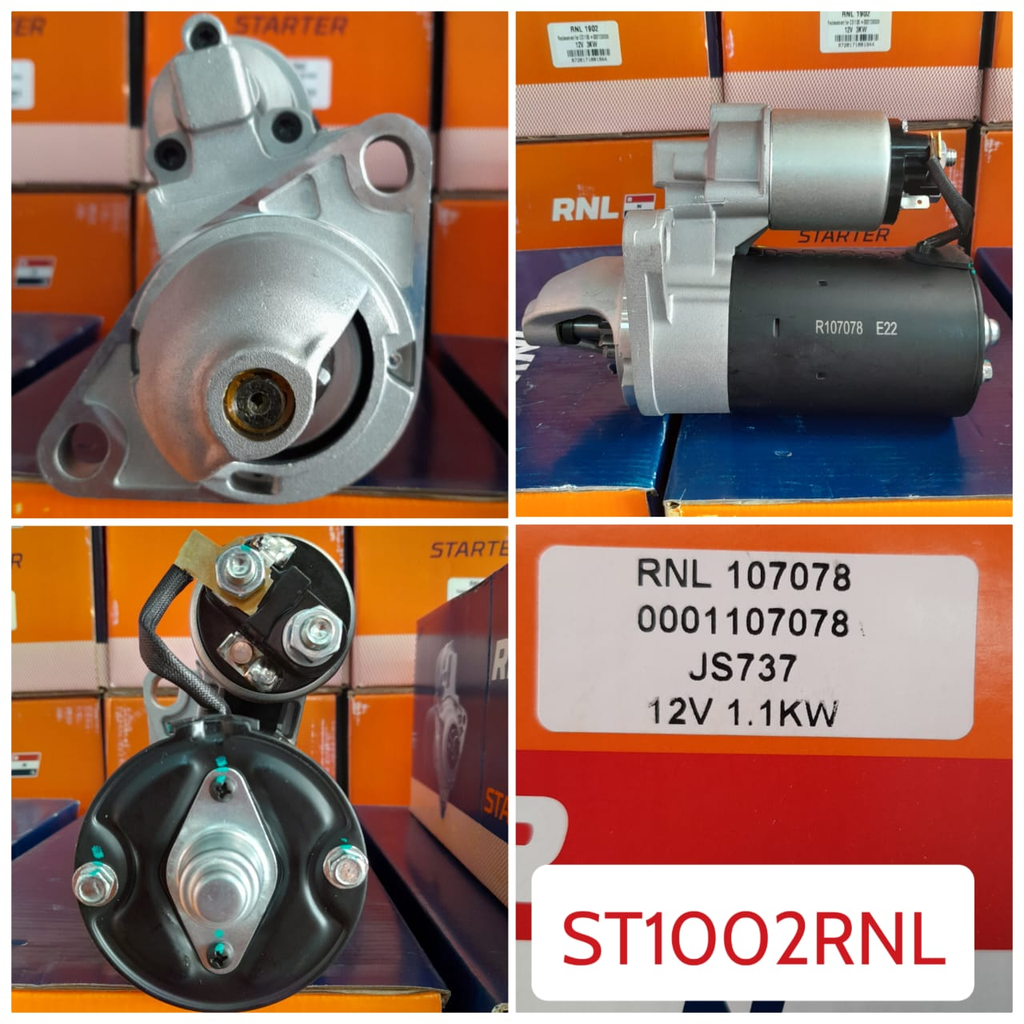 ST1002RNL-BSH 12V 9T CROSS 2 BOLT STARTER MOTOR   