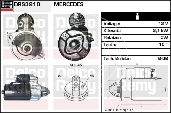 ST1045PL   - BSH MRCD 12V 10T LHO STARTER MOTOR