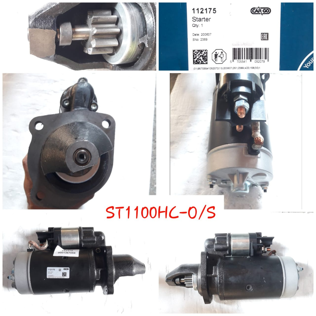 ST1100HC-O/S-HYSTER OEM 12V 10T RHO O/SEAL STARTER