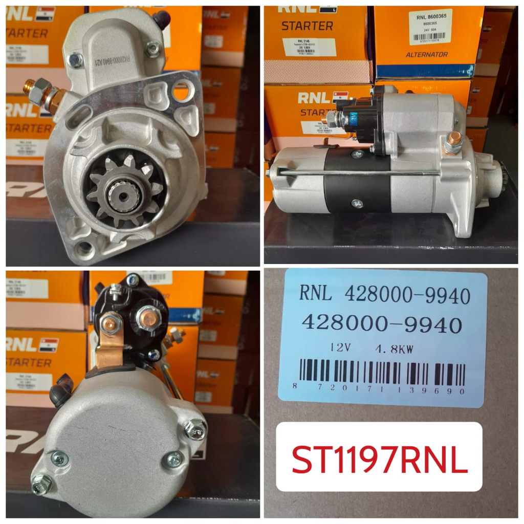 ST1197RNL- CMN OEM LONG 12V 10T 2/8 STARTER