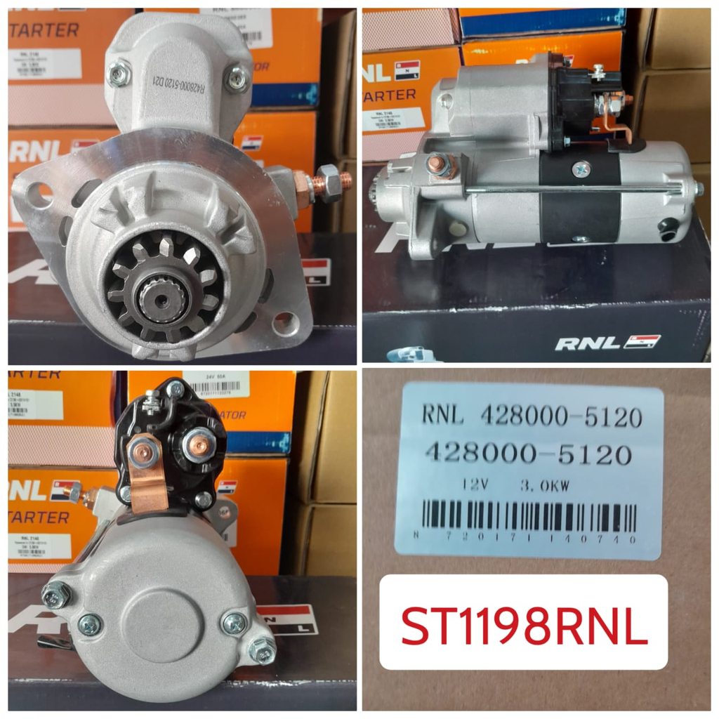 ST1198RNL- CMN OEM LONG 12V 11T 10/4 STARTER