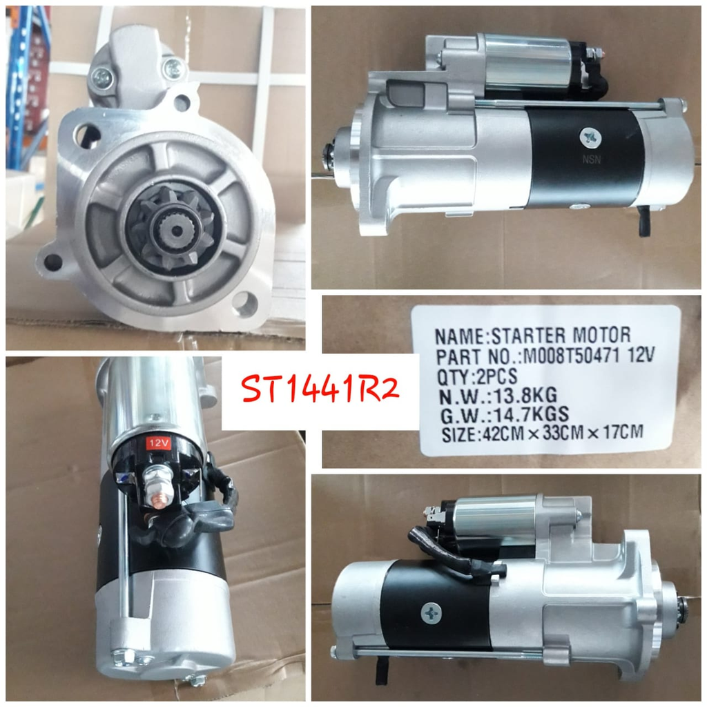 ST1441R2   - KUBOTA 12V 9T B/BODY H.DUTY STARTER