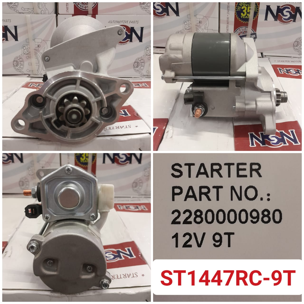 ST1447RC-9T KUBOTA ND 12V 9T 1 CYL STARTER MOTOR