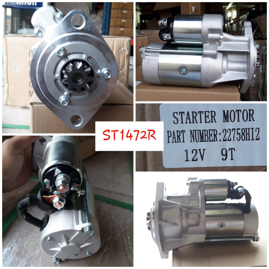 ST1472R-KOMATSU FORKLIFT 12V 9T O/BOLT STARTER MOTOR