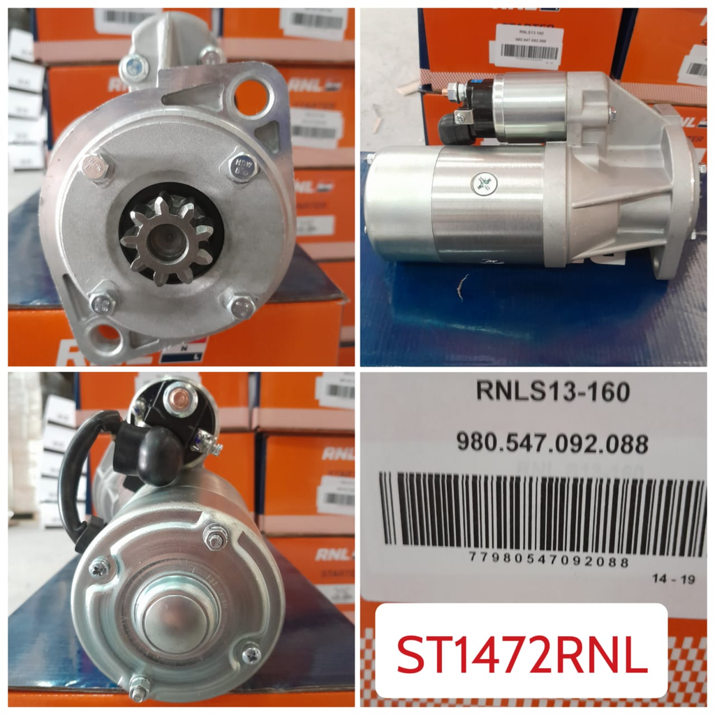 ST1472RNL-KOMATSU FORKLIFT 12V 9T O/BOLT STARTER MOTOR