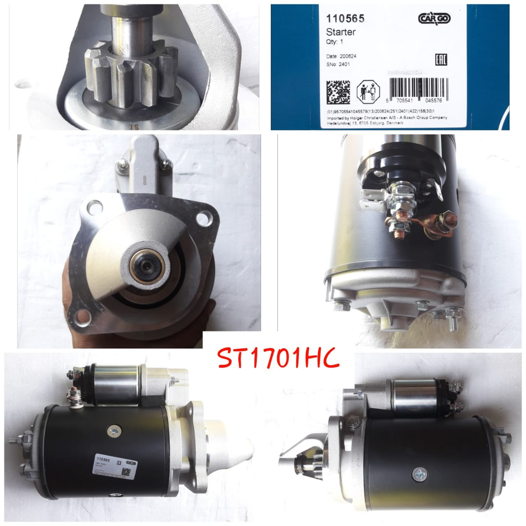 ST1701HC-PERKIN JCB 12V 10T FAT RHO STARTER MOTOR