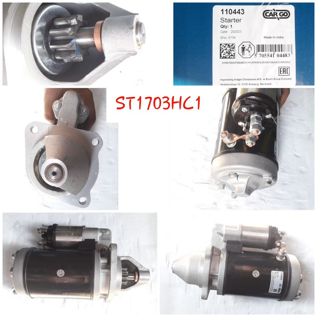 ST1703HC1-PERKIN JCB 12V 10T SMALL LHO STARTER MOTOR