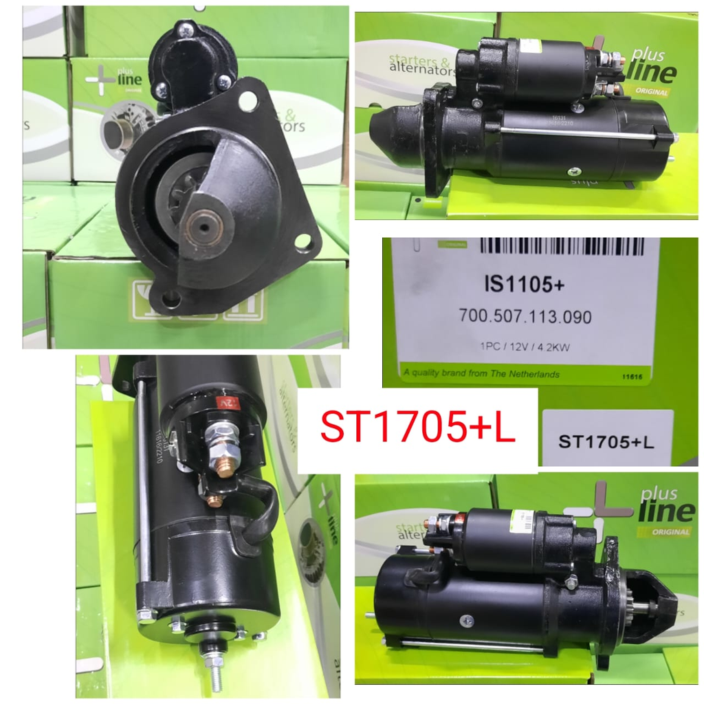 ST1705+L- JCB ISKRA N/M 12V 11T 4.2KW STARTER MOTOR