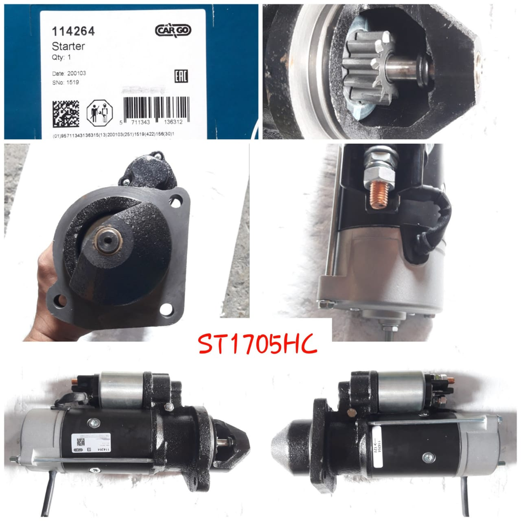 ST1705HC-JCB ISKRA N/M 12V 11T STARTER MOTOR