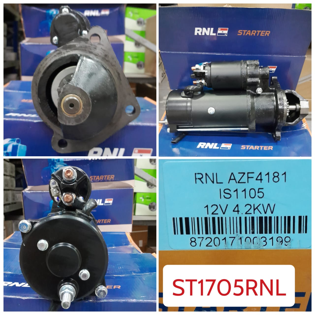 ST1705RNL- JCB ISKRA N/M 12V 11T 4.2KW STARTER MOTOR