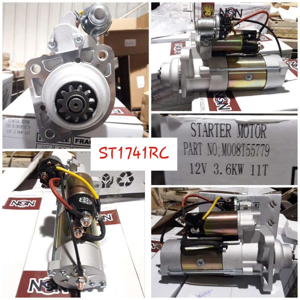 ST1741RC-VOLVO PENTA/RENAULT 12V 11T 3B RHO STARTER+RELAY