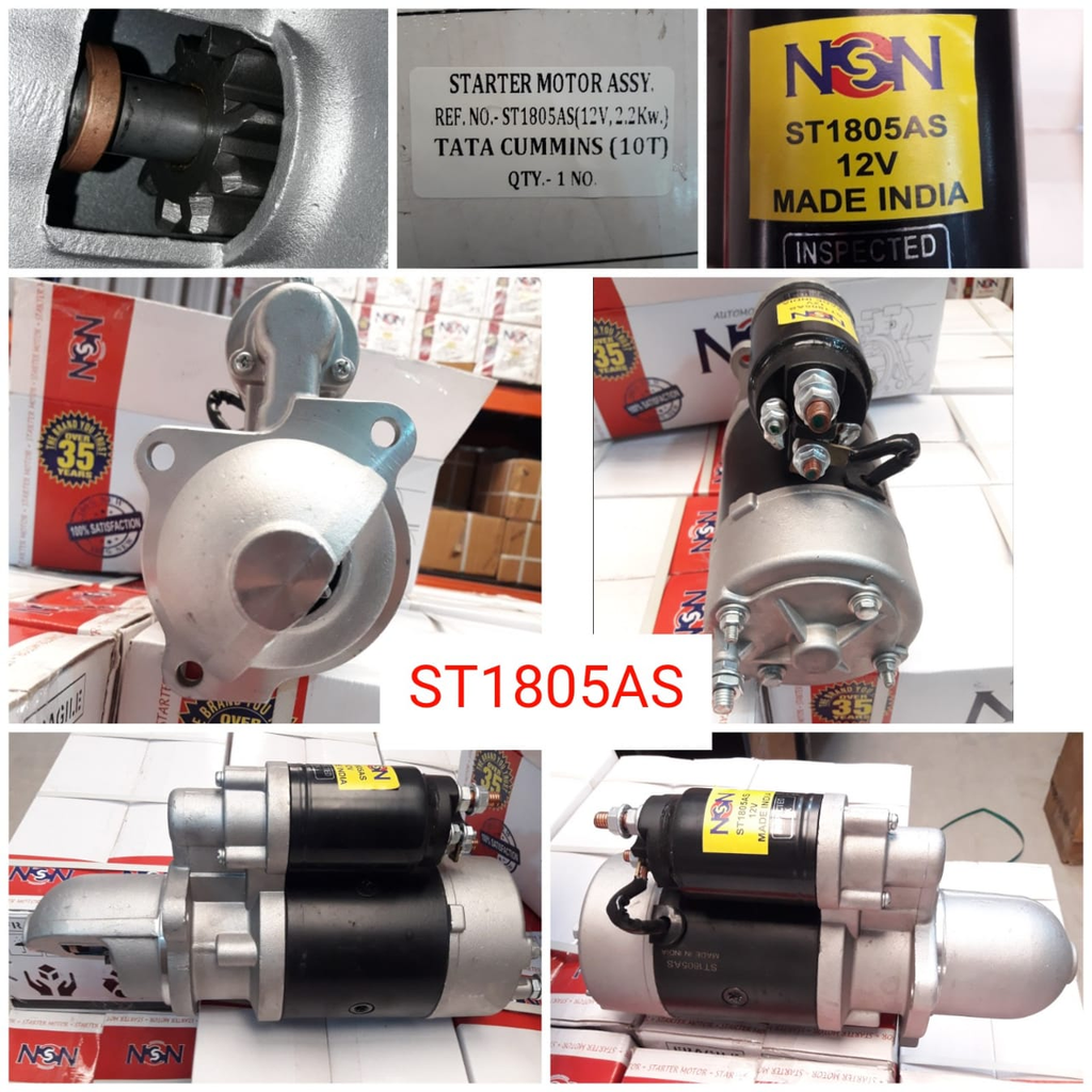 ST1805AS   - T.T. 12V 10T 40MM RHO STARTER MOTOR