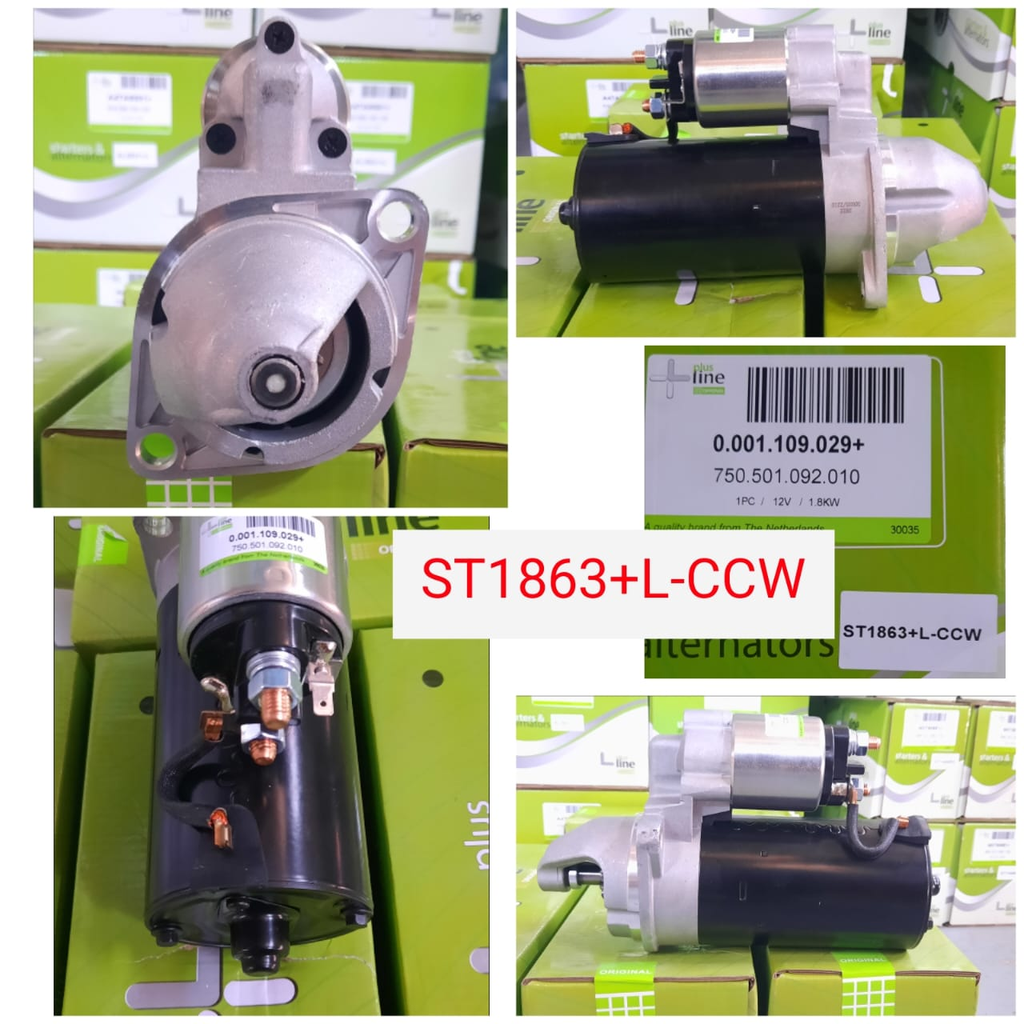 ST1863+L-CCW-LOMBARDINI 12V 9T CCW 2B/RHO STARTER