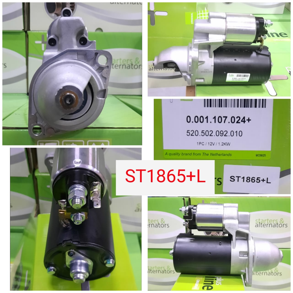 ST1865+L-UNIV. FIRE 12V 9T CCW 2B/RHO STARTER