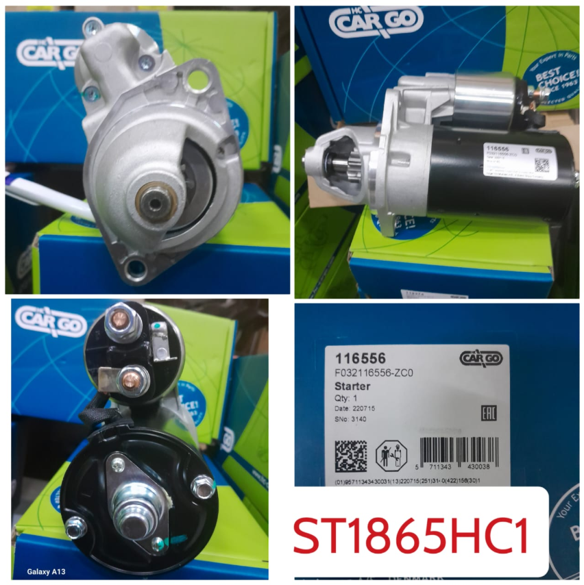 ST1865HC1-UNIV. FIRE 12V 9T CCW 2B/RHO STARTER