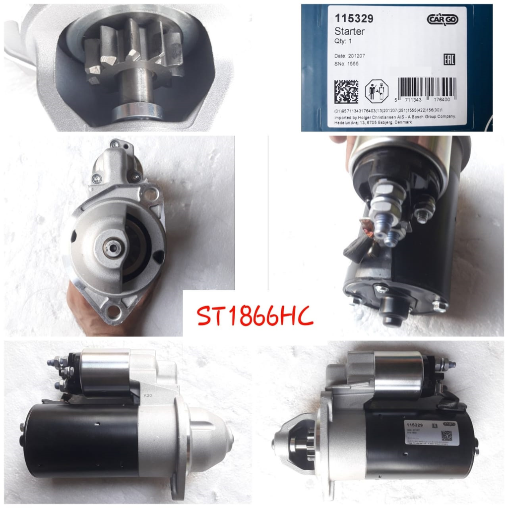 ST1866HC- LOMBARDINI 15LD400 12V 11T 2B/RHO CCW STARTER MOTOR