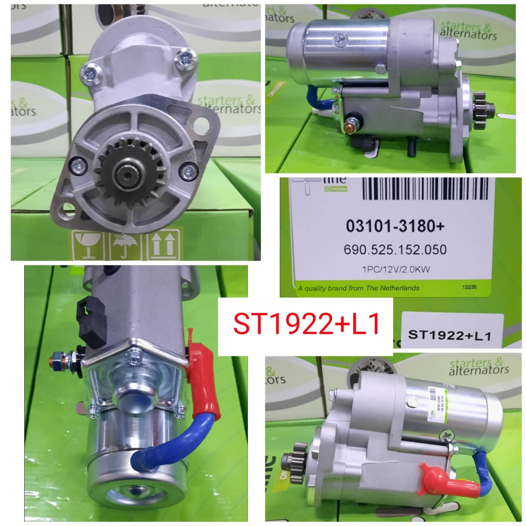 ST1922+L1- YANMAR ND N/M 12V 15T 2KW B/BODY STARTER