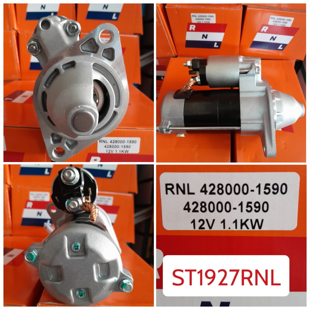 ST1927RNL- YANMAR 12V 9T OEM H-H LONG 1.1KW 2B/RHO STARTER