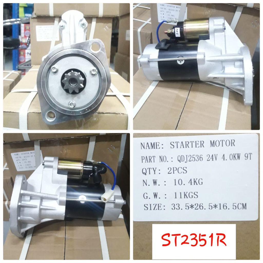 ST2351R-IZU 4JA1 HIT TYPE 24V 9T 32MM 4KW STARTER