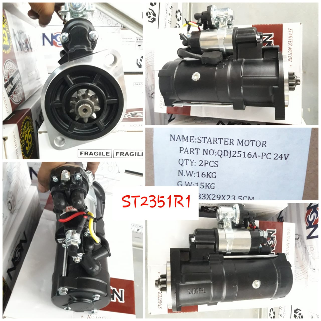 ST2351R1-CHINA QDJ2516A-PC 24V 9T 2B 1/7 STARTER MOTOR