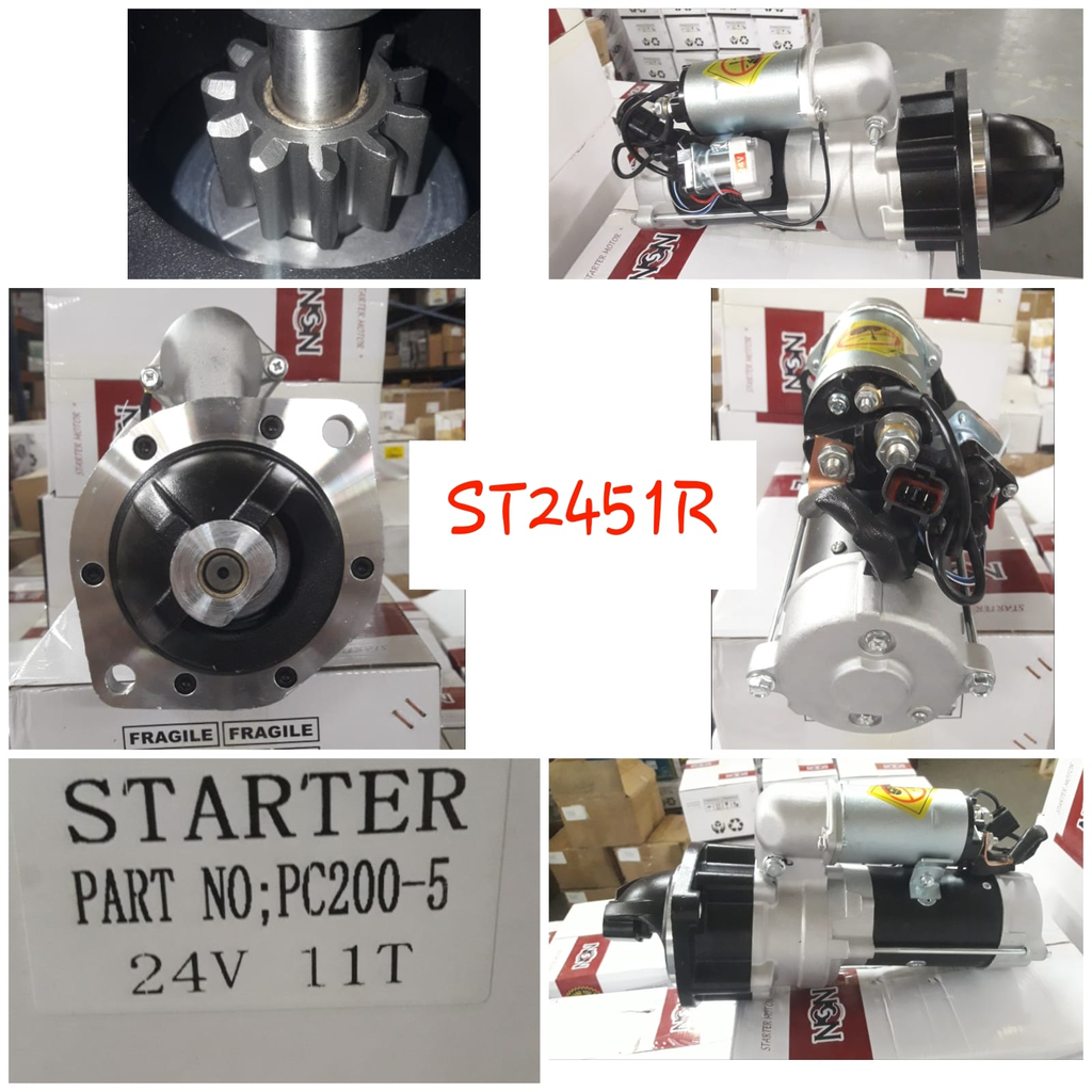 ST2451R   - KOMATSU PC200-5 24V 11T 2 EAR STARTER