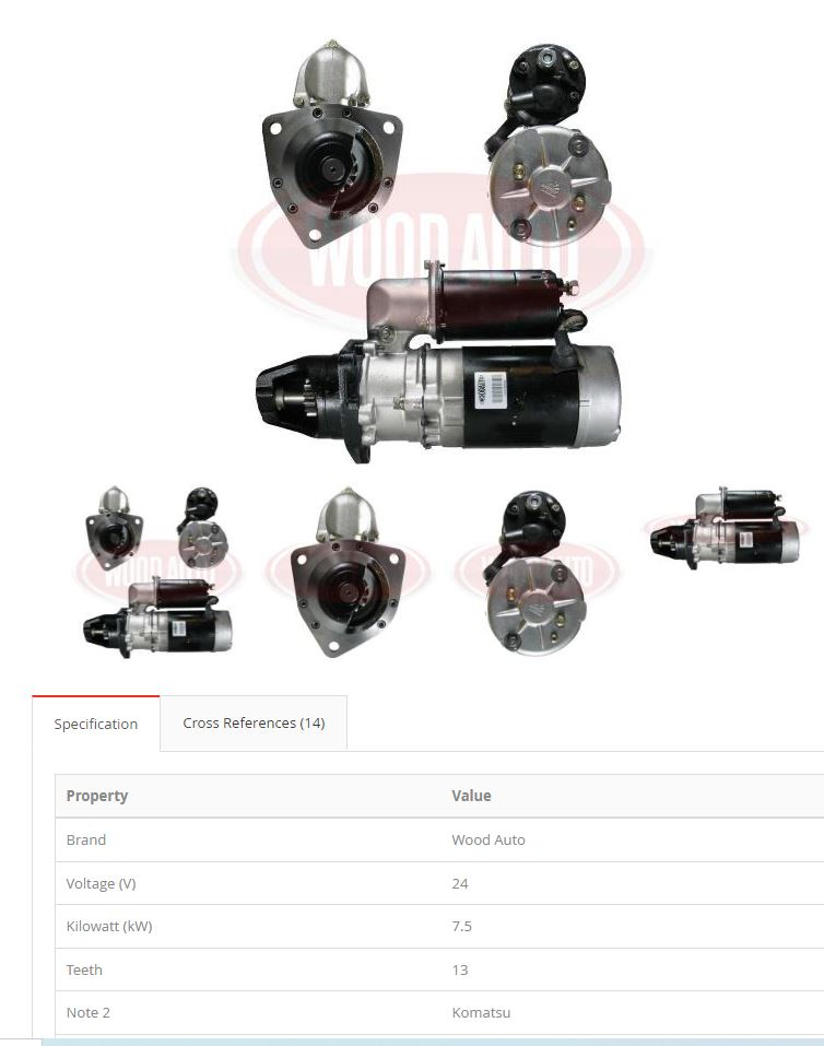 ST2468R   - KOMATSU OEM S6D105/8 24V 13T STARTER