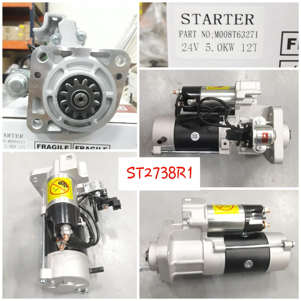ST2738R1- MAN N/M 24V 12T 43MM CRS RHC STARTER MOTOR