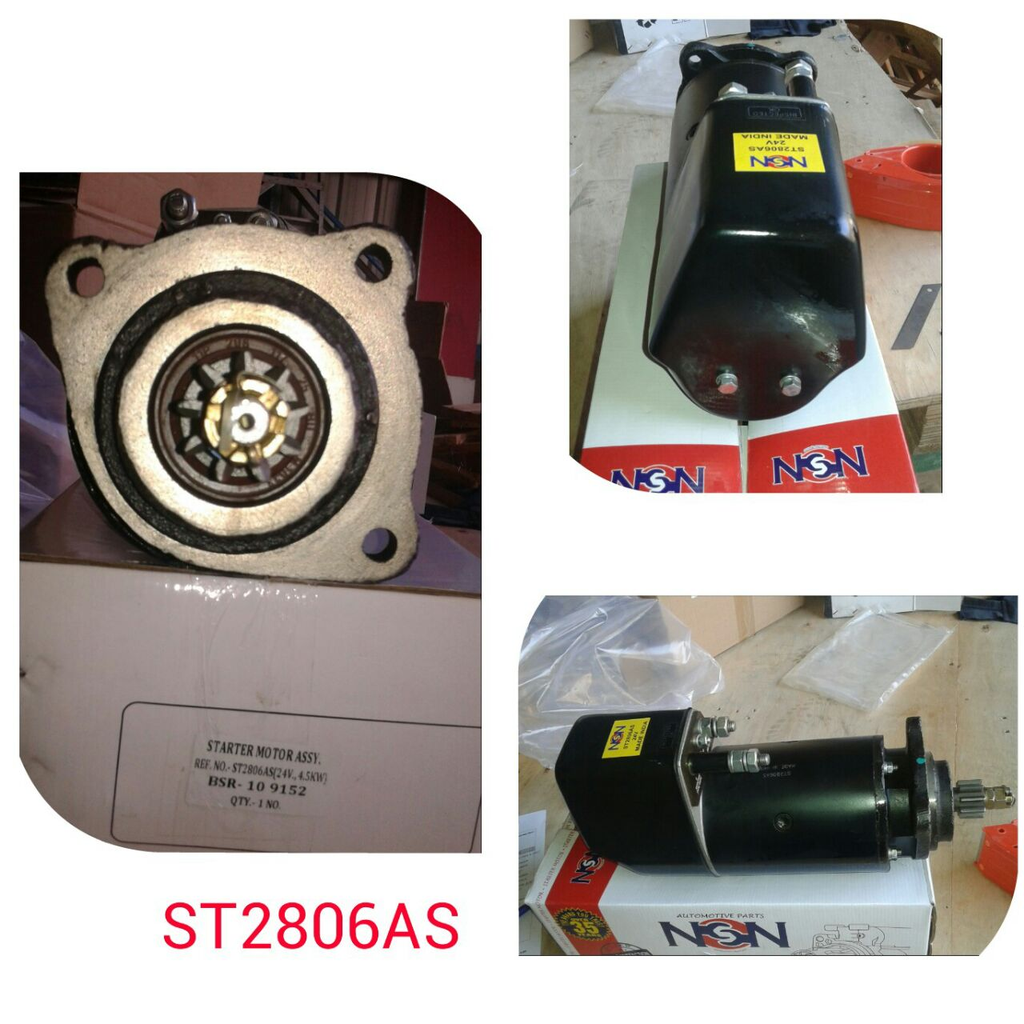 ST2806AS - T.T/GODREJ O/M 24V/9T,LHO BNG/CO-AXIAL STARTER MOTOR