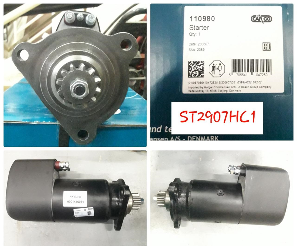 ST2907HC1 - VLV FH 24V 12T 5.4KW LHC STARTER MOTOR