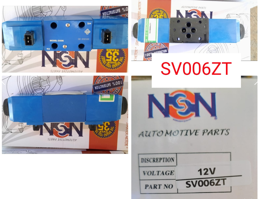 SV006ZT-12V JCB CONTROL VALVE  BLUE,2COILS+VALVE N/M SOLENOID  VALVE ASSEMBLY