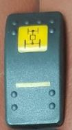SWJC10004BP  -JCB YELLOW WHEELS  TYPE ROCKER SWITCH CAP