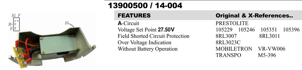 YR2363W - LEECE NEVILLE 24V A/C REGULATOR