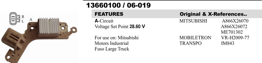 YR2480W   - MITS 24V 80A ROSA REGULATOR