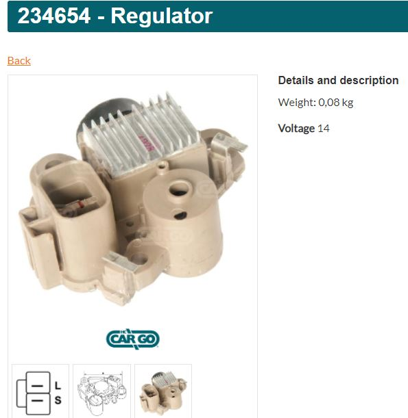 YR1001HC- BBT 12V S-L UP FC-LG REGULATOR