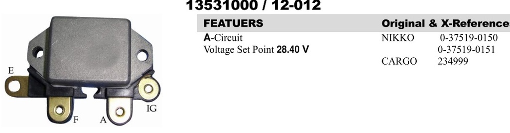 YR2355ZT   - KOMATSU 24V OEM W/O CARBON REGULATOR