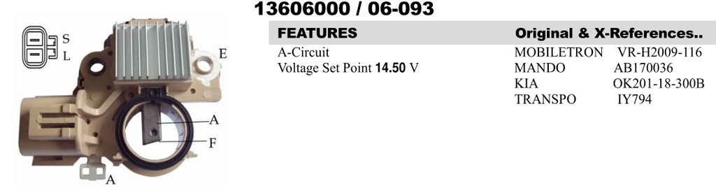 YR0140ZT   - KA MITS TYPE 12V S-L FC-GL REGULATOR