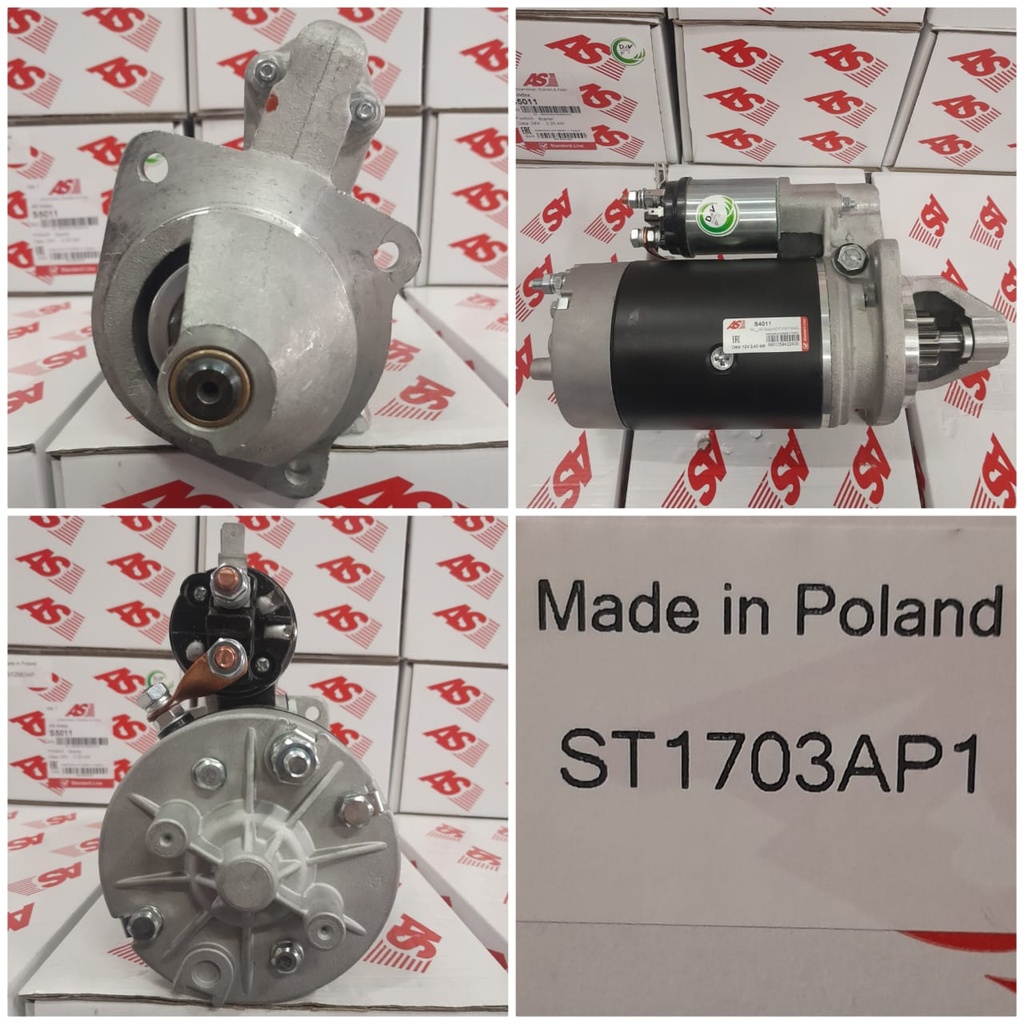 ST1703AP1-PERKIN JCB 12V 10T SMALL LHO STARTER MOTOR 