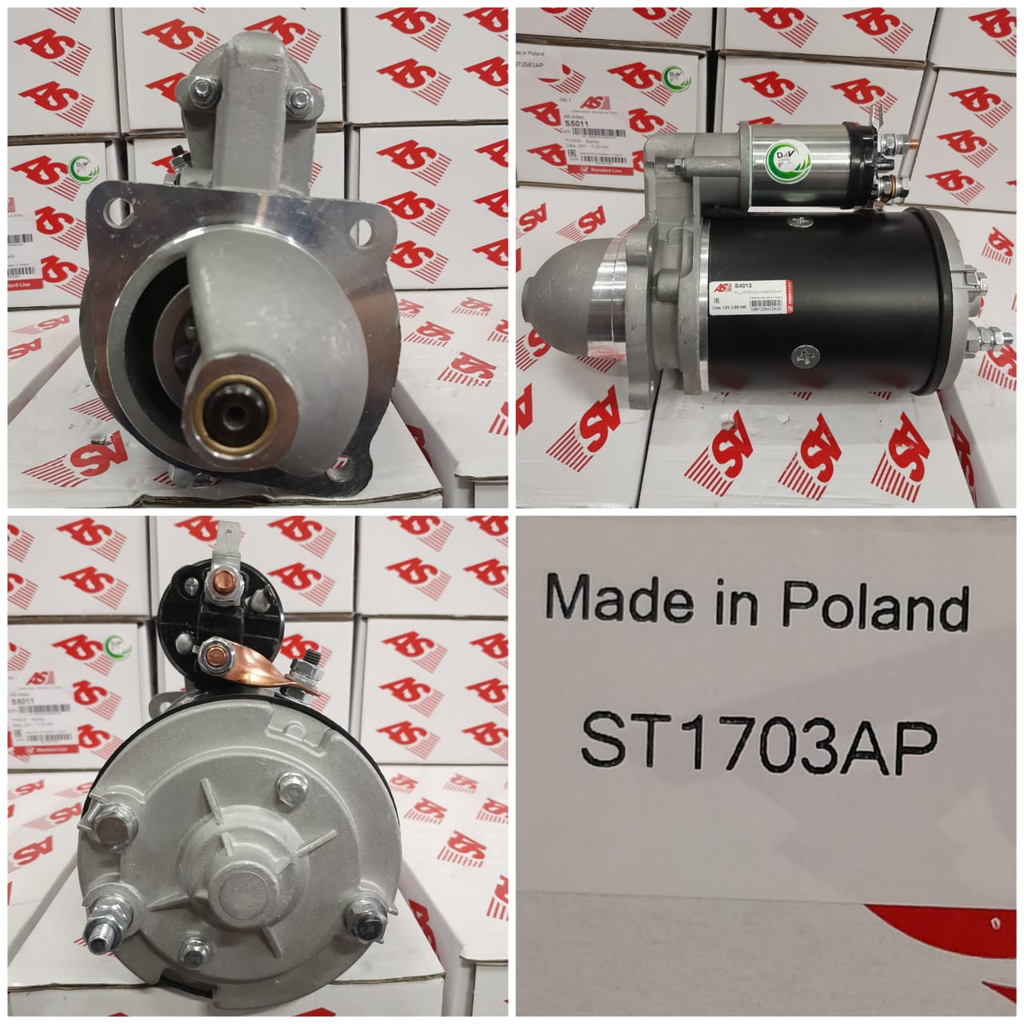 ST1703AP-PERKIN JCB 12V 10T FAT LHO STARTER MOTOR   