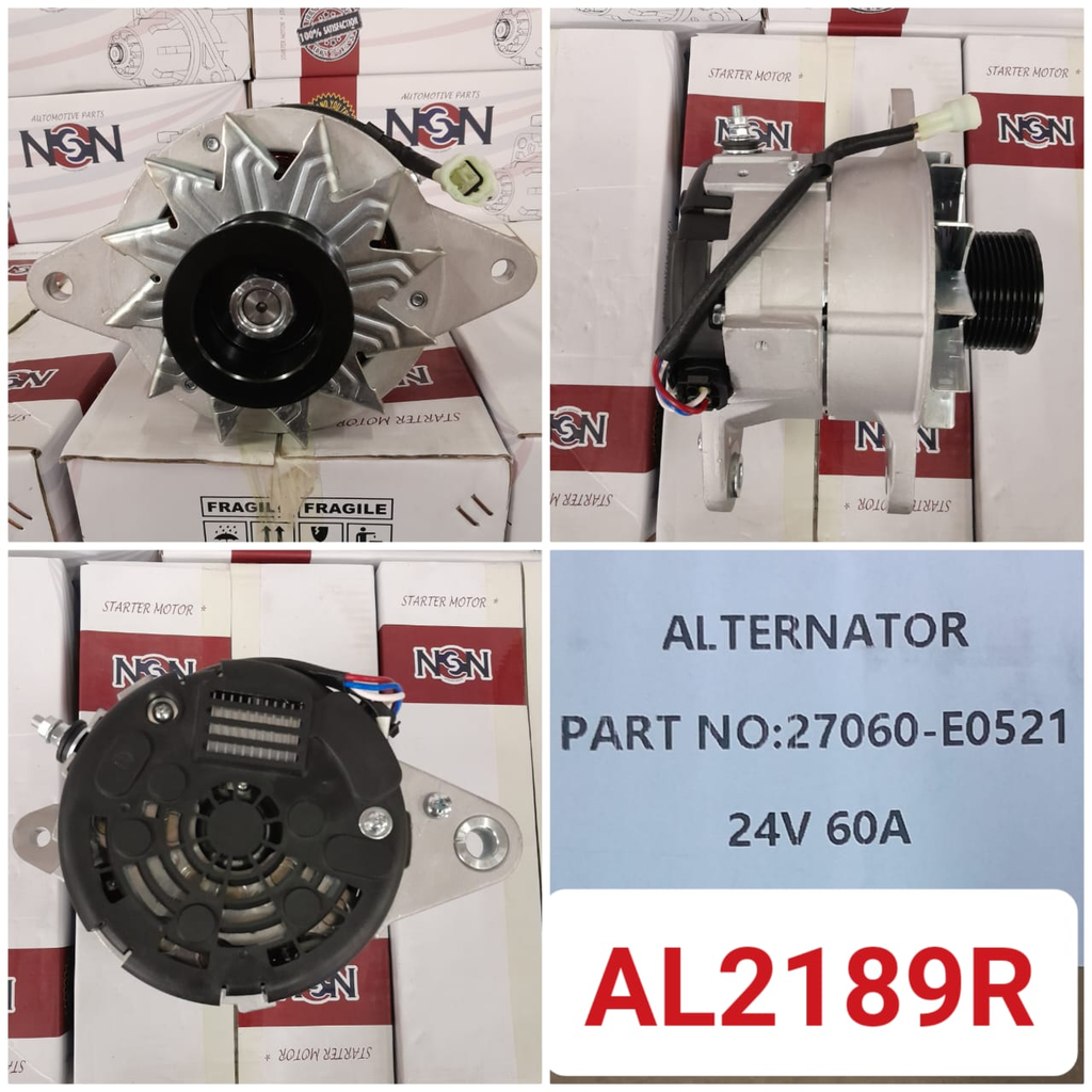 AL2189R-HINO VICTOR 500 24V 60A 10PK 4PIN D/F ALTERNATOR