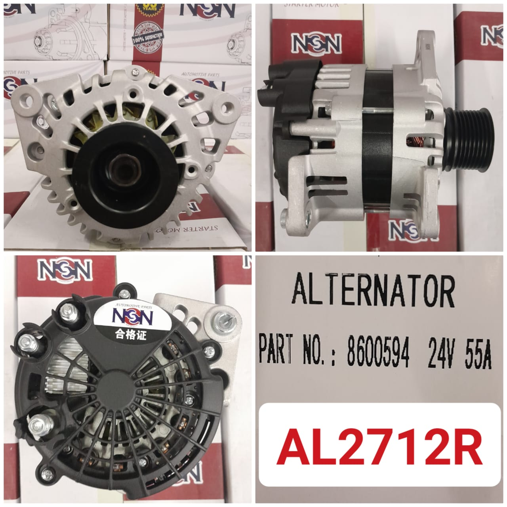 AL2712R-PERKIN CUMMINS N/M 24V 55A 9PK ALTERNATOR