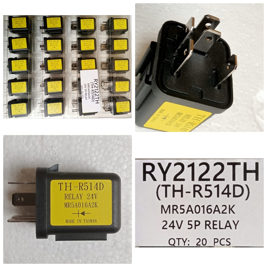 RY2122TH-HIGH CONDUCTIVITY COIL RELAY 24/5PIN WITH DIOOD FOR KOMATSU TRUCKS