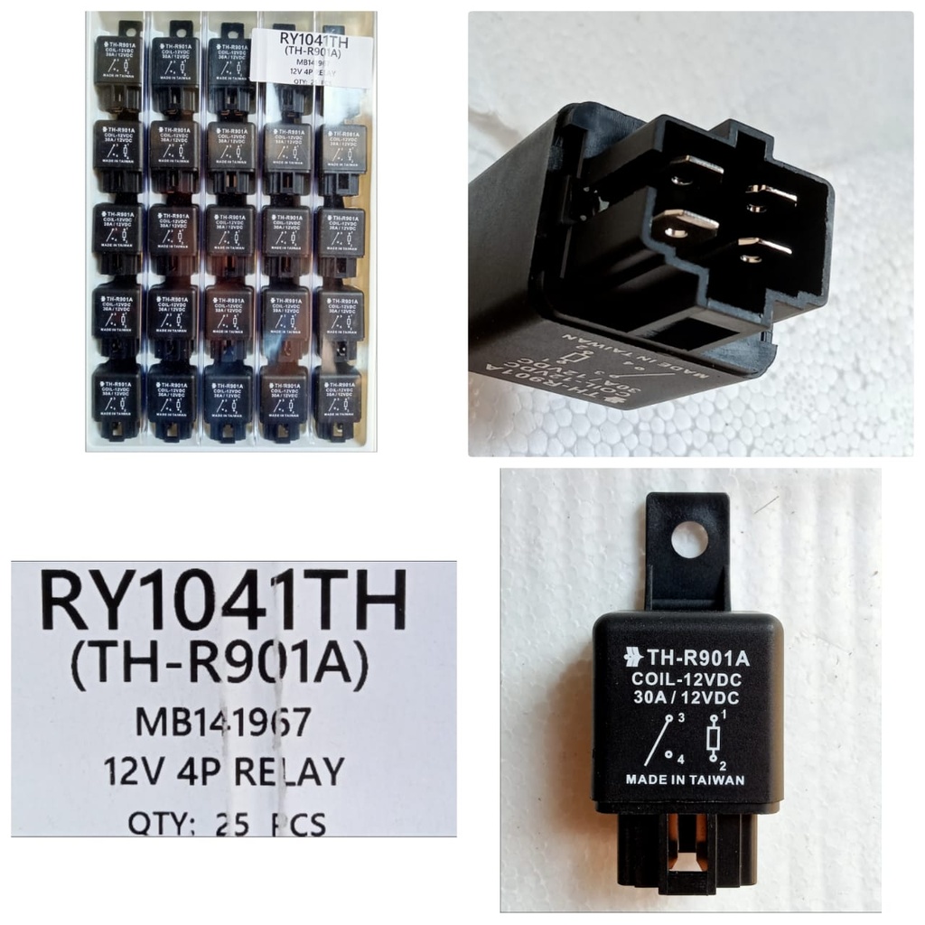 RY1041TH-HARNESS RELAY 12V/4PIN FOR MITSUBISHI