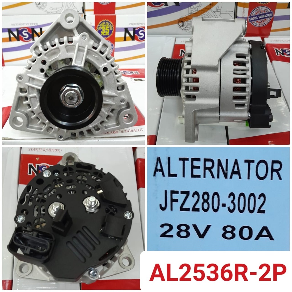 AL2536R-2P-MAN MC11 N/M 24V 80A 2PIN ALTERNATOR