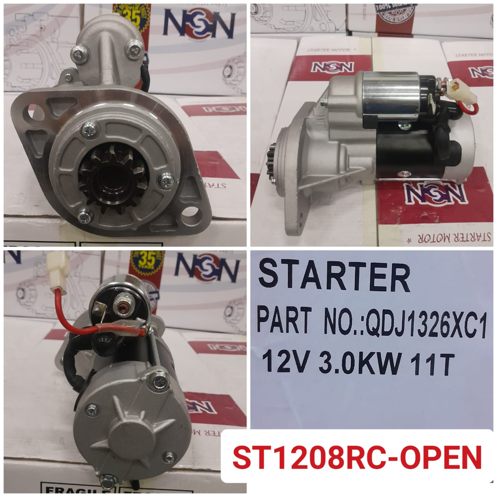 ST1208RC-OPEN-CNA 12V 11T 3KW 2B OPEN 11/4 STARTER MOTOR  