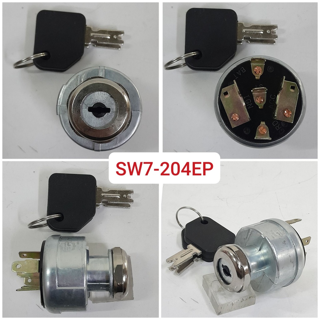 SW7-204EP-FORKLIFT IGNITION SWITCH 7PIN POLLAK TYPE 
