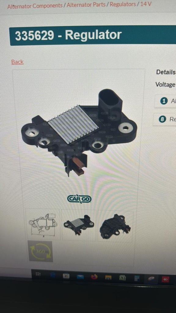 YR1526HC5-BSH FRD 12V CF-RG(L-DFM)UP VERTICAL GRIP REGULATOR
